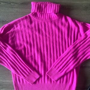 Vibrant Pink Women's Sweater Colorush cashmere